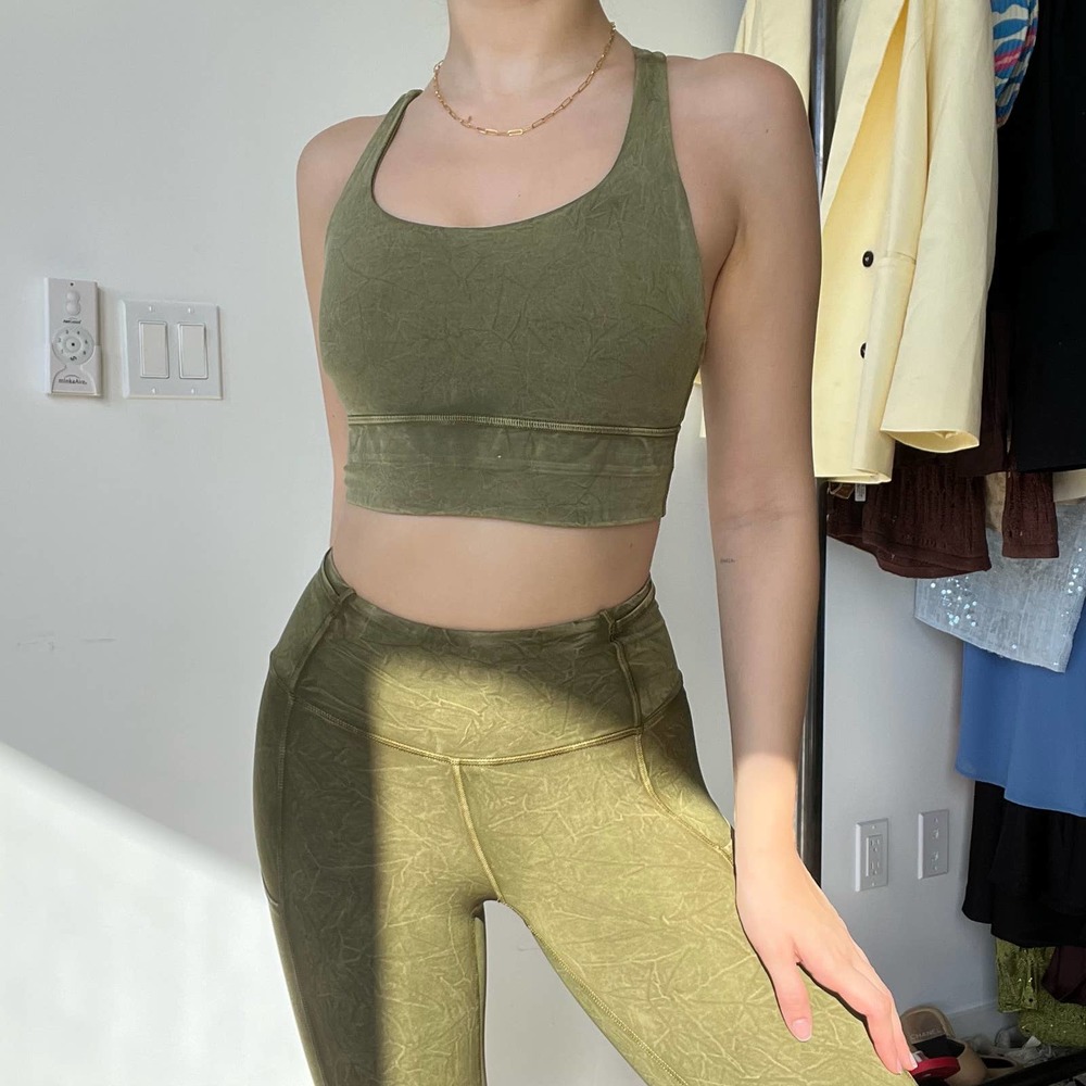 Lulu Lemon Green Ice Die Active Set